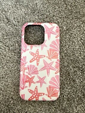 Amazon Pink Starfish & Shell Print Phone Case